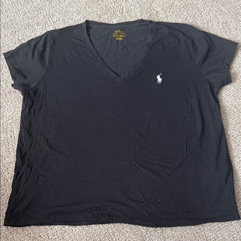 Polo by Ralph Lauren Men's Navy V-Neck T-Shirt